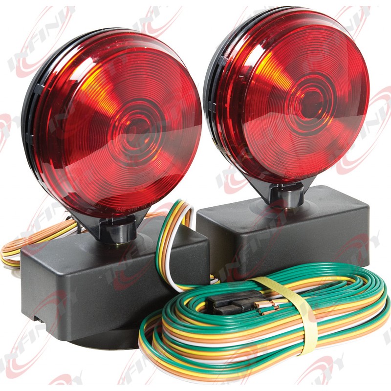 12V Towing Amber/ Red Lights Kit Trailer RV Boat Dolly Brake